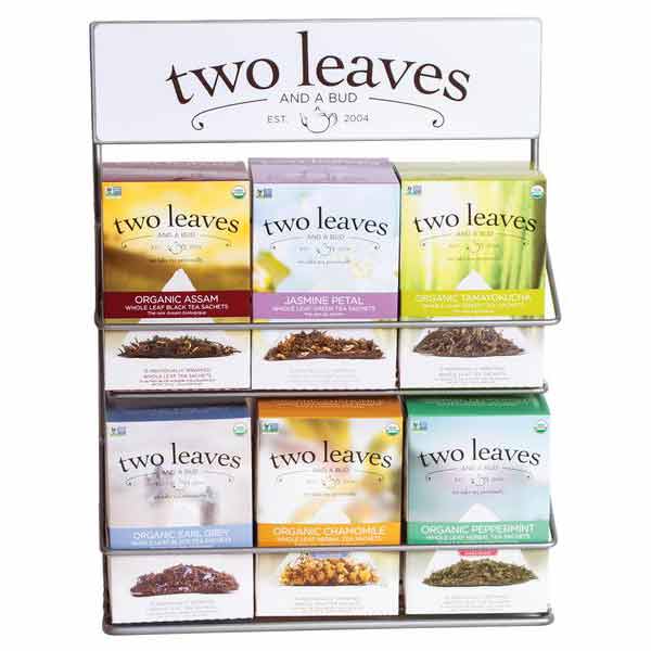 Two Leaves and a Bud Rack 6 ct tea box